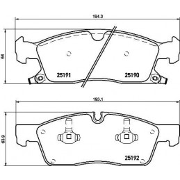 BREMBO Bremsbelagsatz,...