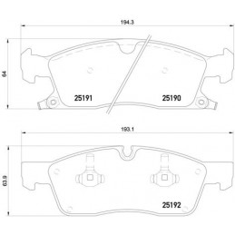 BREMBO Bremsbelagsatz,...