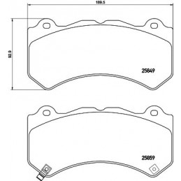 BREMBO Bremsbelagsatz,...