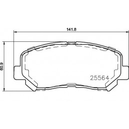 BREMBO Bremsbelagsatz,...