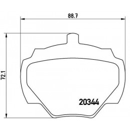 BREMBO Bremsbelagsatz,...