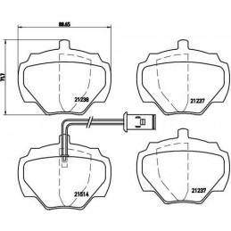 BREMBO Bremsbelagsatz,...