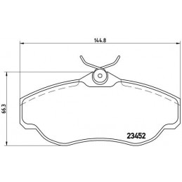 BREMBO Bremsbelagsatz,...