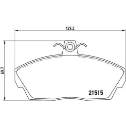 BREMBO Bremsbelagsatz,...