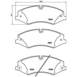 BREMBO Bremsbelagsatz,...