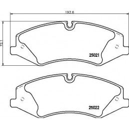 BREMBO Bremsbelagsatz,...