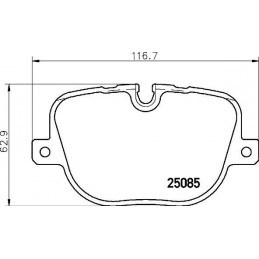 BREMBO Bremsbelagsatz,...