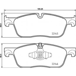 BREMBO Bremsbelagsatz,...