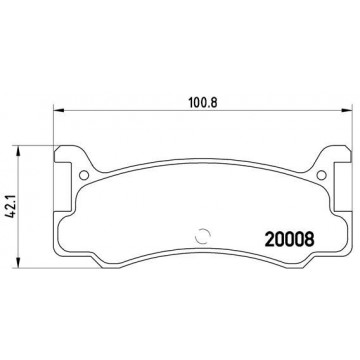 BREMBO Bremsbelagsatz,...