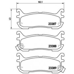 BREMBO Bremsbelagsatz,...