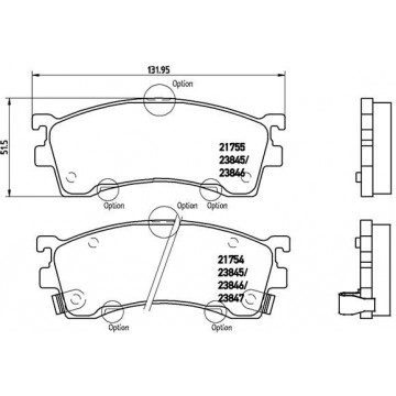 BREMBO Bremsbelagsatz,...