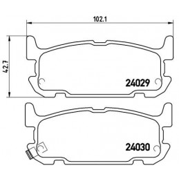 BREMBO Bremsbelagsatz,...