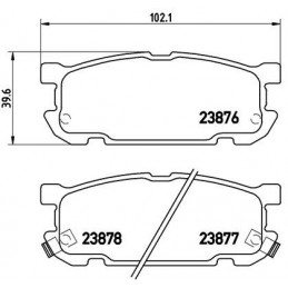 BREMBO Bremsbelagsatz,...