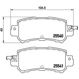 BREMBO Bremsbelagsatz,...