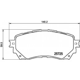 BREMBO Bremsbelagsatz,...