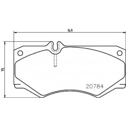 BREMBO Bremsbelagsatz,...