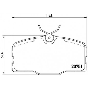 BREMBO Bremsbelagsatz,...