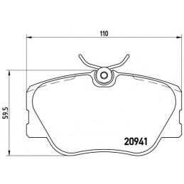 BREMBO Bremsbelagsatz,...