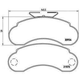 BREMBO Bremsbelagsatz,...