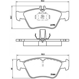 BREMBO Bremsbelagsatz,...