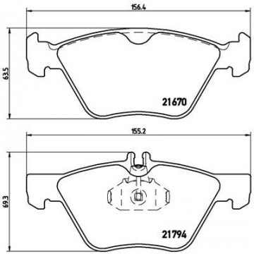 BREMBO Bremsbelagsatz,...