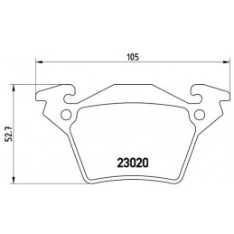 BREMBO Bremsbelagsatz,...