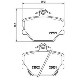 BREMBO Bremsbelagsatz,...