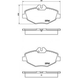 BREMBO Bremsbelagsatz,...