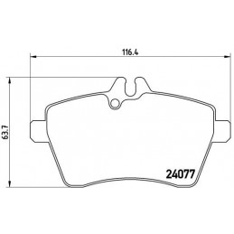 BREMBO Bremsbelagsatz,...