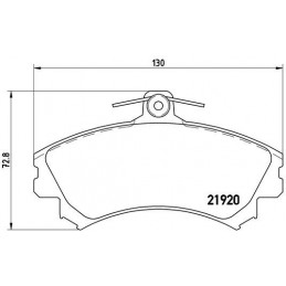 BREMBO Bremsbelagsatz,...