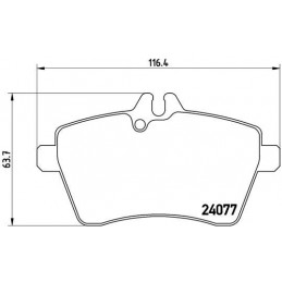 BREMBO Bremsbelagsatz,...