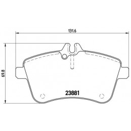 BREMBO Bremsbelagsatz,...