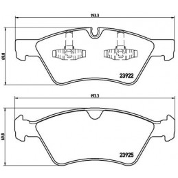 BREMBO Bremsbelagsatz,...