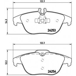 BREMBO Bremsbelagsatz,...