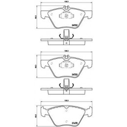 BREMBO Bremsbelagsatz,...