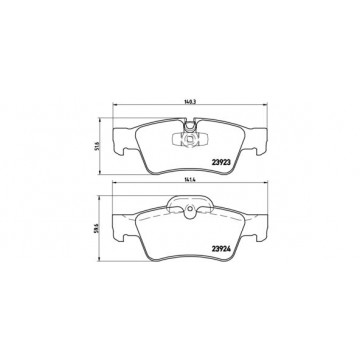 BREMBO Bremsbelagsatz,...