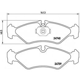 BREMBO Bremsbelagsatz,...