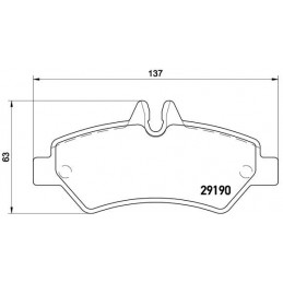 BREMBO Bremsbelagsatz,...