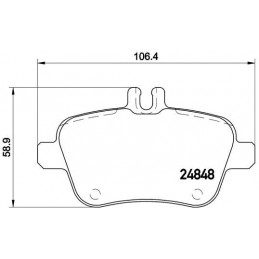 BREMBO Bremsbelagsatz,...