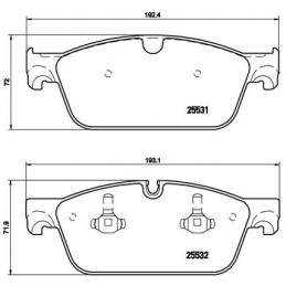 BREMBO Bremsbelagsatz,...