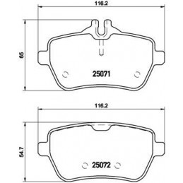 BREMBO Bremsbelagsatz,...