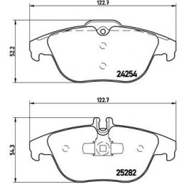 BREMBO Bremsbelagsatz,...