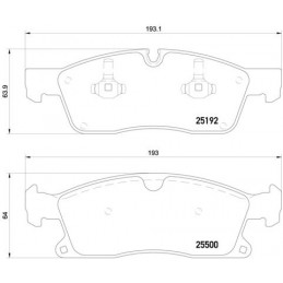 BREMBO Bremsbelagsatz,...